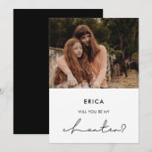 Minimalistische Chanter voorstel fotokaart Kaart (Voorkant / Achterkant)