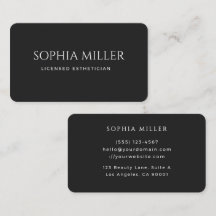 Minimalistische Charcoal Editorial Esthetician