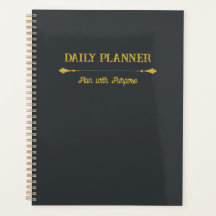 Minimalistische Charcoal Gouden Planner