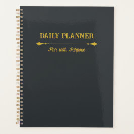 Minimalistische Charcoal Gouden Planner