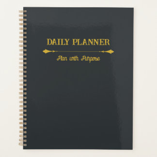 Minimalistische Charcoal Gouden Planner