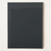 Minimalistische Charcoal Gouden Planner (Achterkant)