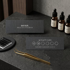 Minimalistische Charcoal Wimper Tech Loyalty Stemp
