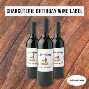 Minimalistische Charcuterie en Wijn Picknick Verja Etiket