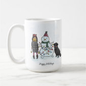 Minimalistische Charmante Witte Kerst Gezellig Sch Koffiemok (Links)