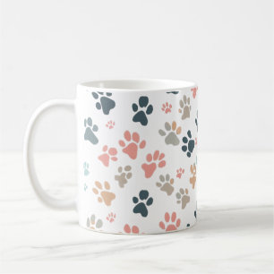 Minimalistische Charming Paw Prints Multi Color Sp Koffiemok