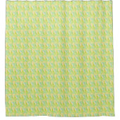 Minimalistische Chartreuse Impressionistische Bloe Douchegordijn (Voorkant)