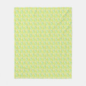 Minimalistische Chartreuse Impressionistische Bloe Fleece Deken (Voorkant)