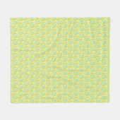 Minimalistische Chartreuse Impressionistische Bloe Fleece Deken (Voorkant (Horizontaal))