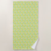 Minimalistische Chartreuse Impressionistische Bloe Strandlaken (Voorkant)