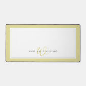 Minimalistische Chartreuse Script Tweegrens Monogr Bureaumat (Voorkant)