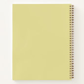 Minimalistische Chartreuse Twee Rand Monogram  Notitieboek (Achterkant)