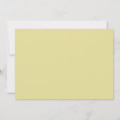Minimalistische Chartreuse Twee Rand Monogram Notitiekaartje (Achterkant)