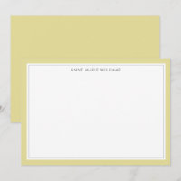 Minimalistische Chartreuse Tweegrenskaart met naam