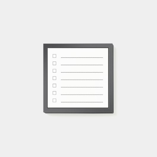 Minimalistische checklist post-it® notes (Voorkant)