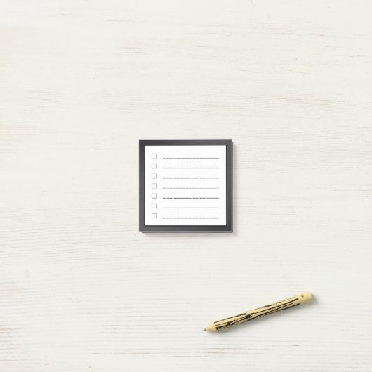 Minimalistische checklist post-it® notes (Op bureau)