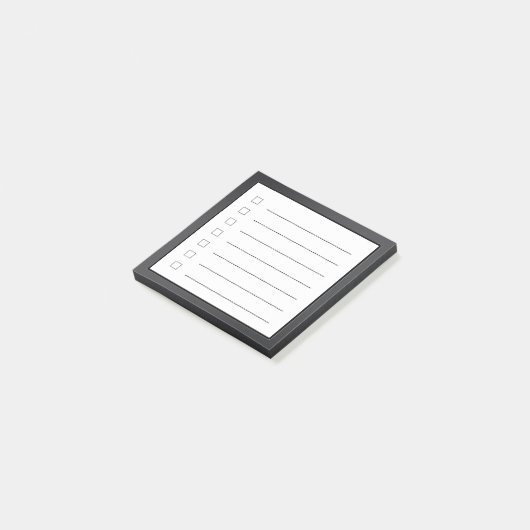 Minimalistische checklist post-it® notes (Schuin)