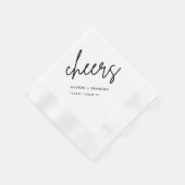 Minimalistische Cheers Bruiloft Feest Servetten (Hoek)