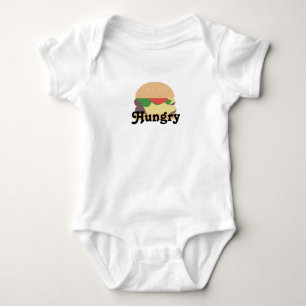 Minimalistische Cheeseburger Foodie Hongerig Romper