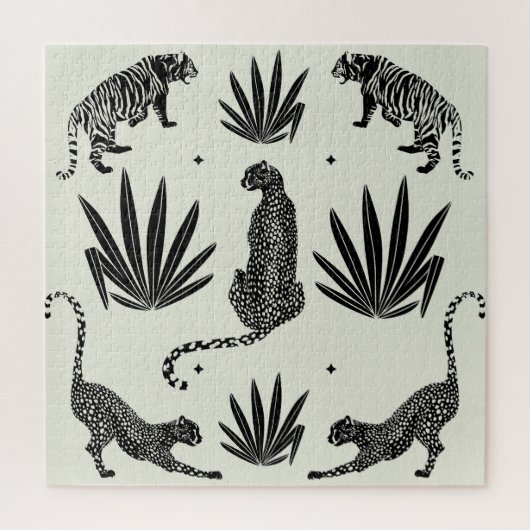 Minimalistische cheetah illustratie  legpuzzel (Verticaal)