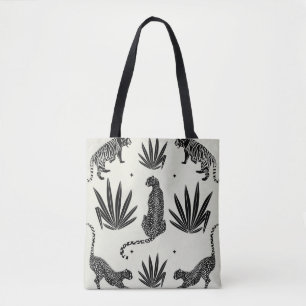Minimalistische cheetah illustratie  tote bag
