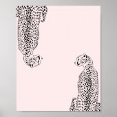 Minimalistische Cheetah-muurkunstprint | Modern  Poster (Voorkant)