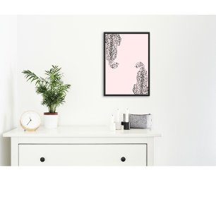 Minimalistische Cheetah-muurkunstprint Modern Poster