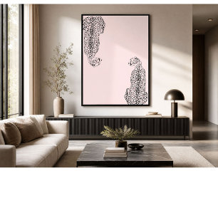 Minimalistische Cheetah-muurkunstprint Modern Poster