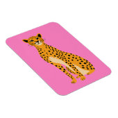 Minimalistische cheetah op roze magneet (Rechterzijde)