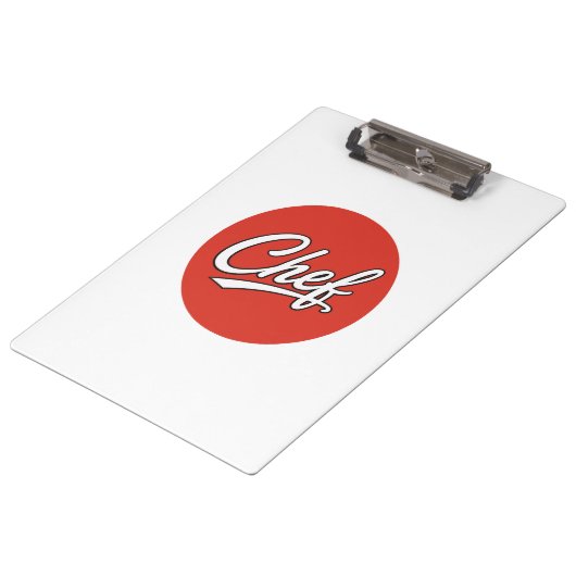 Minimalistische chef script typografie ontwerp klembord (Gekanteld)