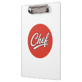 Minimalistische chef script typografie ontwerp klembord (Links)