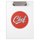 Minimalistische chef script typografie ontwerp klembord (Voorkant)