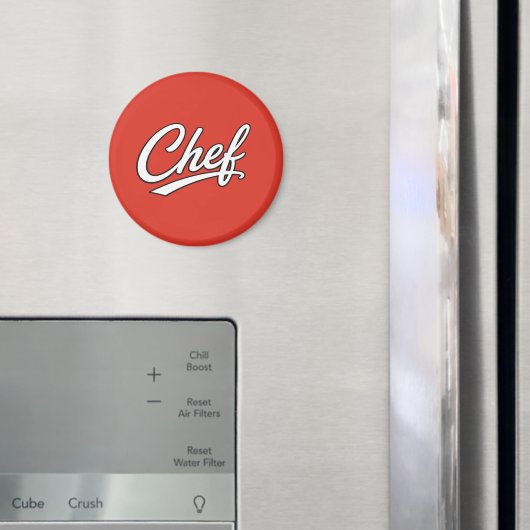 Minimalistische chef script typografie ontwerp magneet (Insitu (Koelkast))