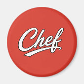 Minimalistische chef script typografie ontwerp magneet (Voorkant)