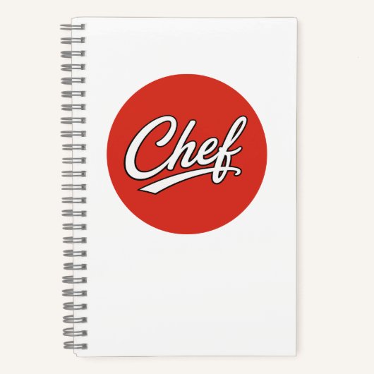 Minimalistische chef script typografie ontwerp notitieboek (Voorkant)