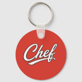 Minimalistische chef script typografie ontwerp sleutelhanger (Voorkant)