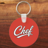Minimalistische chef script typografie ontwerp sleutelhanger (Voorkant)