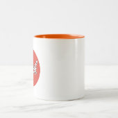 Minimalistische chef script typografie ontwerp tweekleurige koffiemok (Center)
