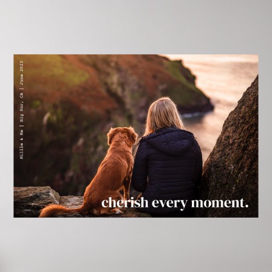 Minimalistische Cherish Memory Aangepaste Enkele F Poster (Voorkant)