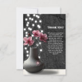 Minimalistische Cherry Blossom Flowers Baby shower Bedankkaart (Voorkant)
