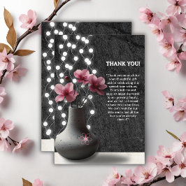 Minimalistische Cherry Blossom Flowers Baby shower Bedankkaart