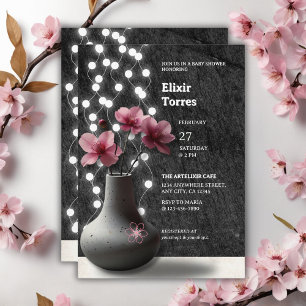 Minimalistische Cherry Blossom Flowers Baby shower Kaart