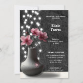 Minimalistische Cherry Blossom Flowers Baby shower Kaart (Voorkant)