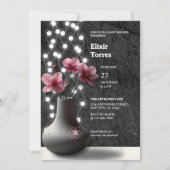 Minimalistische Cherry Blossom Flowers Baby shower Kaart (Voorkant)