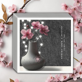 Minimalistische Cherry Blossom Flowers Baby shower Servet