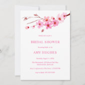 Minimalistische Cherry Blossom Roze Vrijgezellenfe Kaart (Voorkant)