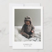 Minimalistische Chic 1e verjaardag Kaart (Achterkant)