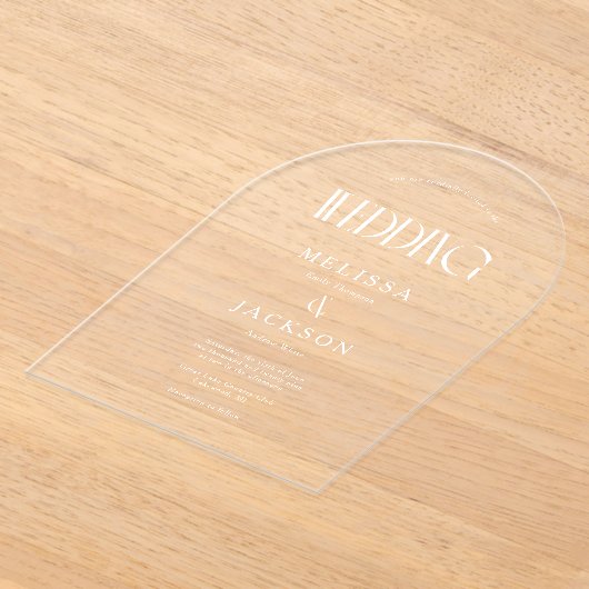 Minimalistische Chic Arch bruiloft uitnodiging (Laagn)