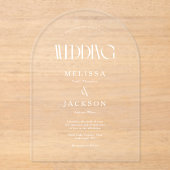 Minimalistische Chic Arch bruiloft uitnodiging (Voorkant)