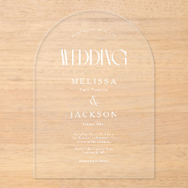 Minimalistische Chic Arch bruiloft uitnodiging